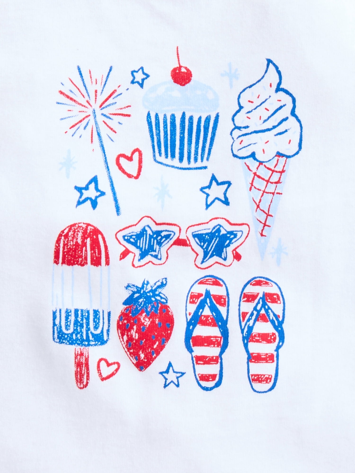 Way To Celebrate Fourth of July Toddler Girls Patriotic Americana Americana Knot Tank Top, Sizes 12M-5T