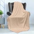 thumbnail image 4 of Romantic Soft Flannel Fleece Throw Blanket, Soft Colored Hearts in Love Valentines Day Repetitive Pattern, Cozy Plush for Indoor and Outdoor Use, 60" x 80", Pale Yellow Pale Pink, by Ambesonne, 4 of 5