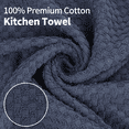 thumbnail image 5 of Sortora Kitchen Towels 100% Cotton, Super Soft and Absorbent Quick Drying Dish Towels for Kitchen ,Kitchen Towels Set, 15 x 25", Great for Cooking in Kitchen or Household Cleaning, 3 Pack, Dark blue, 5 of 7