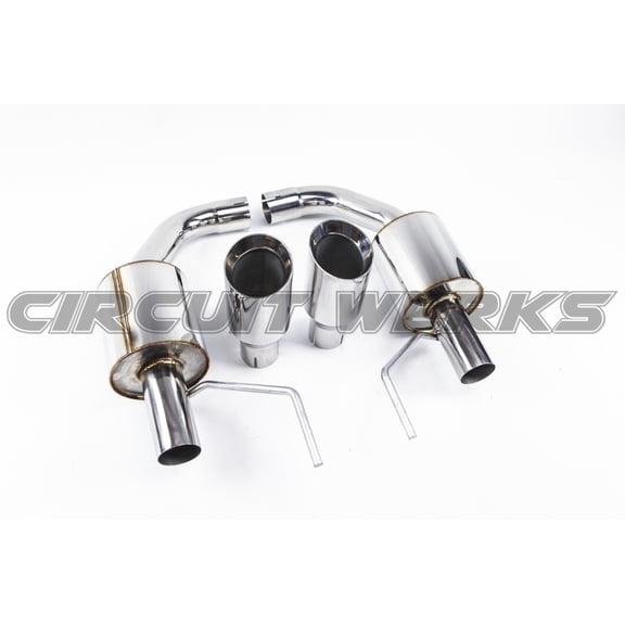 Ford Mustang GT 15-17 Exhaust w/ Dual Mufflers 4" Tips V8 5.0L Thick Walled Tips