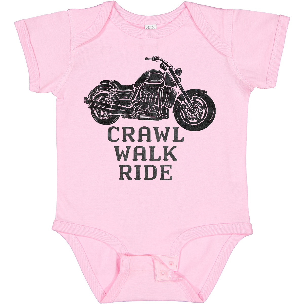 Inktastic Crawl Walk Ride Motorcycle Boys or Girls Baby Bodysuit