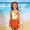 thumbnail image 2 of XEGLSBU Girls Swimsuit Size 8 1 Piece Bikini Small Skirt 2pcs Suit for Girls a-Orange Size 9-10 Years, 2 of 5
