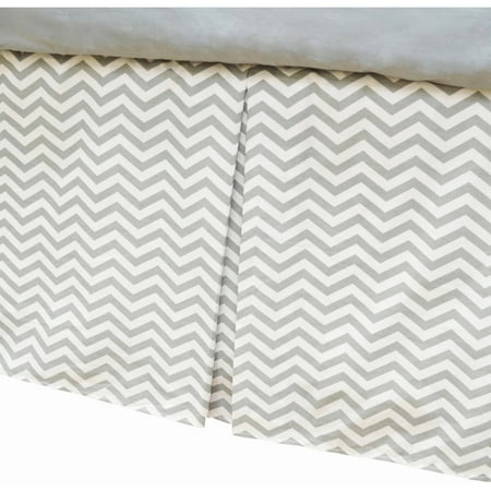 American Baby Company 100 Percent Cotton Tailored Bed Skirt with Pleat