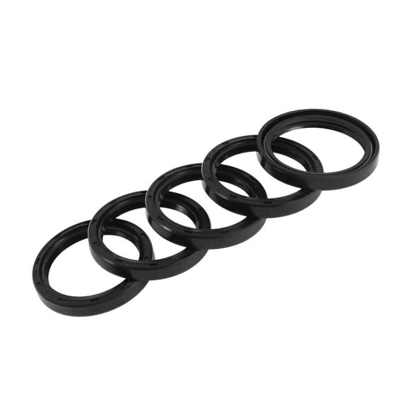 Sello de Aceite Universal TC Doble Labio con Resorte de Acero 40x50x7mm Alta Presión Caucho NBR Negro 5pcs