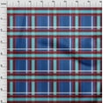 thumbnail image 3 of oneOone Cotton Silk Blue Fabric Madras Check Craft Projects Decor Fabric Printed By The Yard 42 Inch Wide, 3 of 4