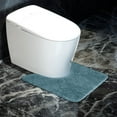 thumbnail image 3 of Arestory Luxury Toilet Rugs U-Shaped 20x20, Extra Soft and Absorbent Microfiber Bathroom Rugs, Non-Slip Plush Shaggy Bath Mat, Machine Wash Dry, Contour Bathroom Mats for Toilet Base, Light Blue, 3 of 7