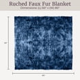 thumbnail image 4 of Lavish Home 60x80-Inch Ruched Faux Fur Blanket for Sofas and Beds (Blue), 4 of 10