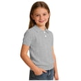 Annhoo Girls School Uniform Shirts Cable Knit Short Sleeve Top Summer ...