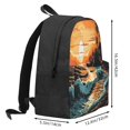 thumbnail image 3 of Zufioo Serene Ocean Sunset Pattern Adult Backpack,Wear-resistant and Breathable Multi-pocket Backpack, Suitable for Travel, Business and Outdoor Activities, 3 of 9