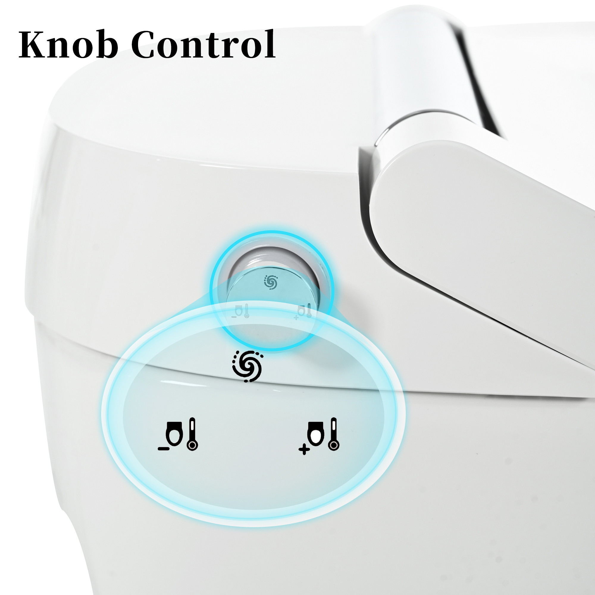 Alvantor Smart toilet with Built-in Heated Seat, Elongated Toilet with Auto Flush, Foot sensor Flush, Night Light White