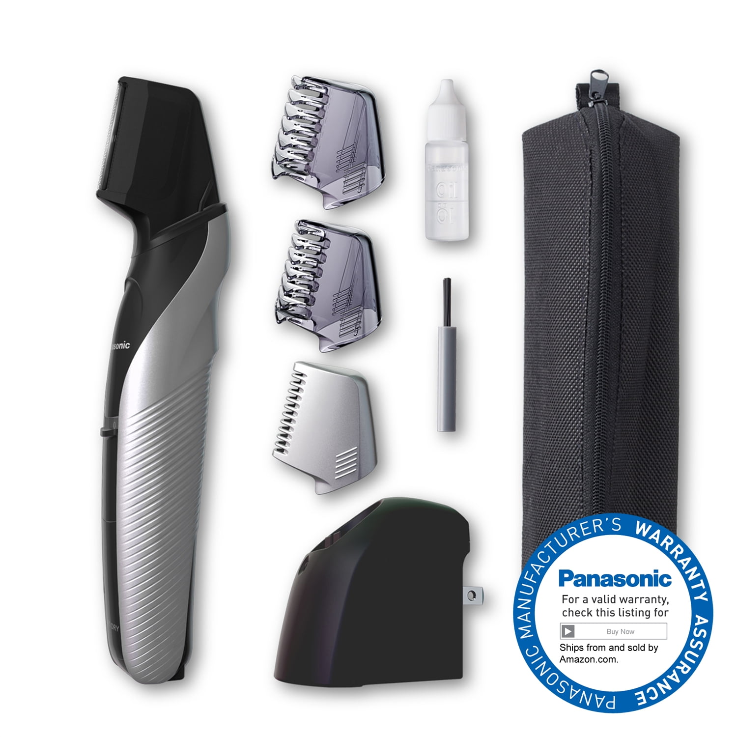 うのにもお得な情報満載! Panasonic Body Hair Trimmer for Men, Cordless Waterproof Design, V-Shaped Trimmer Head with Comb Attachments for Gentle, Full Body Grooming, ER-GK60