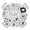 White Black, variant on Texas Star Vintage Round Tablecloth for 45-54 Inch Tables, Fitted Table Cover with Elastic Edge, Berry Dark Brown Wooden Waterproof Outdoor Table Cloth Protector for Patio Garden Dinner Picnic