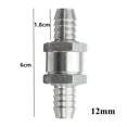 thumbnail image 1 of Non Return Valve Single Way Inline 6/8/10/12mm Fuel Air Water Pipe Tube Hose, 1 of 9