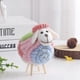 thumbnail image 3 of Mini felt sheep figurine, wool felt lamb toy, blue., 3 of 5
