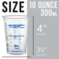 TCP Global 10 Ounce (300ml) Disposable Flexible Clear Graduated Plastic