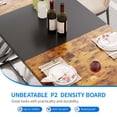 thumbnail image 4 of Dextrus 70.3" Solid Wood Dinner Table for 6-8 Person, Rectangular Rustic Farmhouse Kitchen Table for Gathering, Meeting, Office Kitchen, Dining Living Room - Brown & Black, 4 of 11