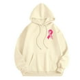 thumbnail image 3 of Sweat à Capuche pour Femmes Mode Hiver Imprimé Cancer Rouge, 3 of 4