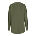 thumbnail image 5 of Eryao Women's Thumb Hole T-Shirt Long Sleeve Crew Neck Plain Shirts 2024 Fall Dressy Casual Solid Color Ruched Tee Tops for Women,Army Green,S, 5 of 8