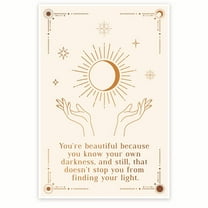 Bliss Monkey Co. You're Beautiful Boho Poster - Positive Spiritual Inspiring Empowering Wall Art - 12 x 18 Inch Poster - Unframed - Premium 100lb Gloss - Made In USA - BMCP090