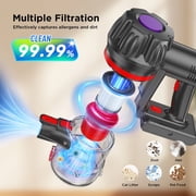 KANFUAQ Cordless Vacuum Cleaner, 38000PA/450W 50min 2500mah for Home Pet Hair Carpet Wood Floor