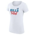 thumbnail image 2 of Women's G-III 4Her by Carl Banks  White Buffalo Bills Team Graphic Fitted T-Shirt, 2 of 3