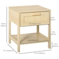 thumbnail image 3 of HOMCOM Table de Chevet Table d'Extrémité Organisateur de Rangement avec Tiroir et Tablette, 3 of 10