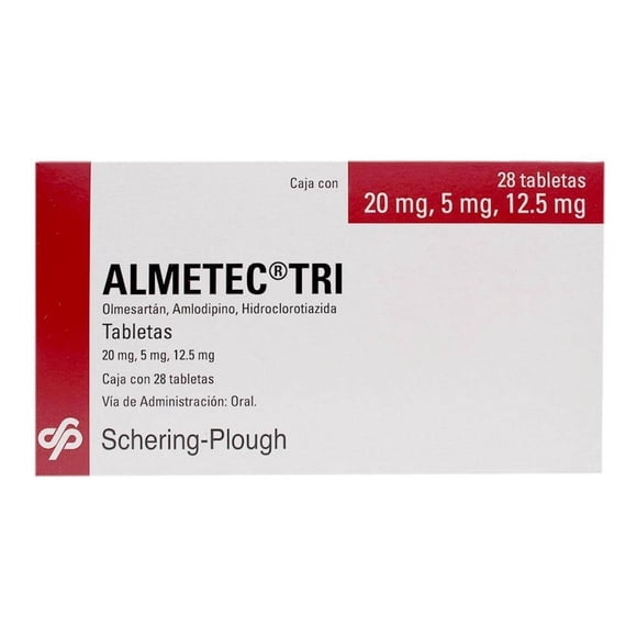 Almetec Tri 20 mg/ 5 mg/ 12.5 mg 28 tabletas
