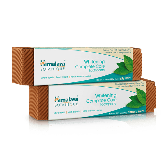 Himalaya Botanique Whitening Complete Care Toothpaste, Mint Flavor, 5.29 oz, 2 Pack