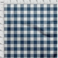 thumbnail image 3 of oneOone Polyester Lycra Dark Navy Blue Fabric Gingham Check Sewing Craft Projects Fabric Prints By Yard 56 Inches Wide, 3 of 4