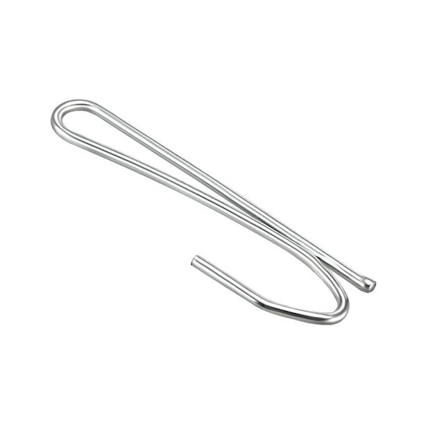Unique Bargains Crochets de Rideaux Métalliques à Plis Pincés pour Rideaux Rubans Ton Argent 10 Pcs