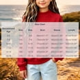 thumbnail image 4 of Falkdiz Long Sleeve Shirts for Girls Waffle Loose Tops Winter Casual Outdoor Crew Neck Girls Pullover Solid Color , Red , Size: 5-6 Years, 4 of 6