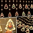 thumbnail image 6 of YUNOVA Christmas String Lights, 120 LED Window Curtain Lights with Christmas Ornaments, 9.8ft USB Powered Warm White Waterproof Fairy Lights Indoor Outdoor for Xmas Tree Patio Garden Party Home Decor, 6 of 8