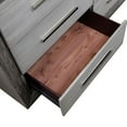 thumbnail image 4 of Benjara Reno 58 Inch Dresser, 6 Drawers, Chrome Handles, Chrome Bracket Legs, Gray, 4 of 9