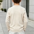 thumbnail image 6 of Resicozy Boys Long Sleeve Henley Shirt for Kids, Casual Solid Color, Fall Winter Clothes 2-12 Years Khaki 110, 6 of 6