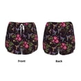 thumbnail image 3 of Yiaed Flowers And Humming Bird1 Print Women's Running Shorts with Liner 3 Zipper Pockets Elastic Workout Athletic Gym Yoga Shorts-Large, 3 of 7