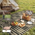 thumbnail image 4 of KUETH 6' x 9' Outdoor Rug Waterproof Camping Patio Rug Boho Geometric Reversible Outdoor Plastic Carpet for RV Blcony Picnic Porch，Black&Beige, 4 of 9