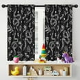 thumbnail image 5 of Blackout Kids Curtains,Black Gothic Snake Flower Moon Pattern Childrens Insulated Curtains Set Of 2,Bedroom Essentials,Toddler Room Decor 42x54in(106x137cm), 5 of 5