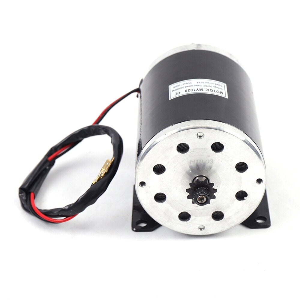 1000W 36V DC Brushed Electric Motor – MY1020 Type with 25H-11T Chain Drive for Mini Bike, Go-Kart, Quad, and DIY Projects