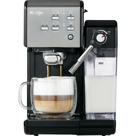 

Mr. Coffee One-Touch CoffeeHouse Espresso and Cappuccino Machine Dark Stainless - Black