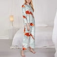 thumbnail image 4 of Kll Koi Fish Corals,Spring Summer Print Women'S Long Sleeve Pajamas With Pants Sleepwear Loungewear 2 Set-Large, 4 of 9