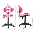 thumbnail image 2 of JJS Home Office Low Back Computer Executive Chair, Ergonomic Mesh Chair with Extra Large Base and Pads, PinkLip, 2 of 7