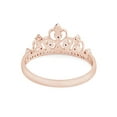 thumbnail image 4 of AFFY Simulated Multi Stone Rapunzel Princess Style Engagement Crown Ring In 14k Rose Gold Over Silver-11, 4 of 6