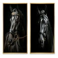 thumbnail image 2 of Designart "Golden Equestrian Black and Gold Equine I" Horse Framed Wall Art Set Of 2 - Black Animals Frame Gallery Set For Office Decor, 2 of 7
