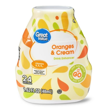 Great Value Drink Enhancer, Oranges & Cream, 1.62 fl oz