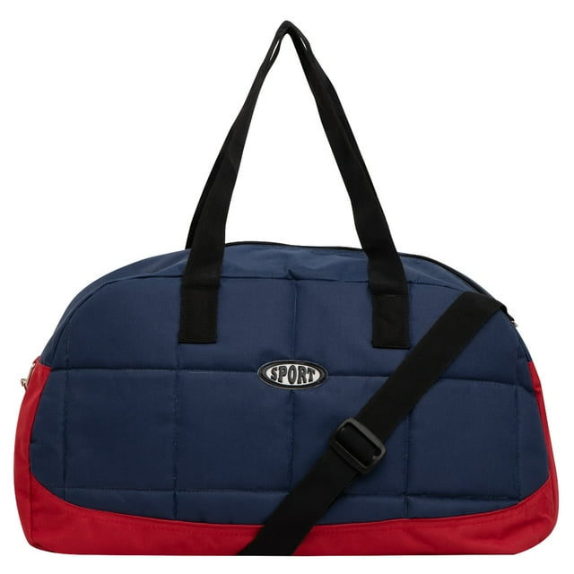 Maleta Sport De Dama FANA Liza Color Azul / Rojo Premium Pruébala, M4063!!