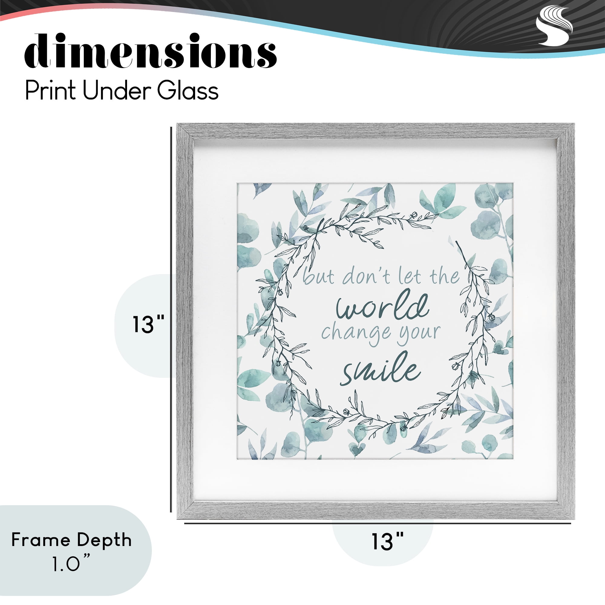 Stupell Industries Don't Let The World Change Gray Framed Print Under Glass, design by Kim Allen