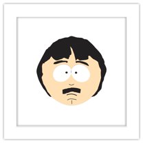 Gallery Pops South Park - Randy Head Wall Art, White Framed Version, 12" x 12"