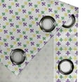 thumbnail image 4 of Ambesonne Mardi Gras Grommet Curtain, Carnival Lily Flower, 50" x 72", Green Yellow Purple, 4 of 6