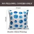thumbnail image 2 of LALILO Throw Pillow Covers Blue Vintage Polka Dots Colorful Graphic Cushion Cover 18" x 18", 2 Pack, 2 of 6