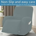 thumbnail image 3 of Clearance! 4-Piece Super Soft Recliner Cover Milk Silk Fitted Recliner Chair Cover Solid Color Recliner Sofa Cover Washable Furniture Protector on Clearance Gray, 3 of 7
